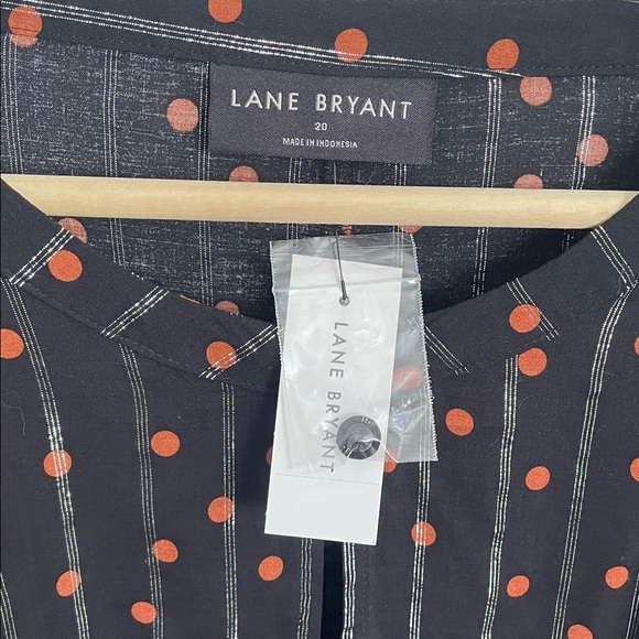 🎃Lane Bryant Black and Red Polka Dot Blouse women size 20 - Picture 2 of 9